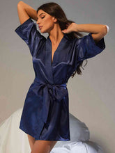 Load image into Gallery viewer, Belted Half Sleeve Robe