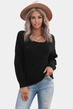 Load image into Gallery viewer, Scoop Neck Drop Shoulder Sweater