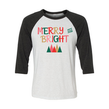 Load image into Gallery viewer, Merry & Bright Unisex Raglan T-Shirt