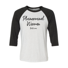 Load image into Gallery viewer, Phenomenal Woman Unisex Raglan T-Shirt