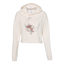 Load image into Gallery viewer, Floral Moon Cropped Hoodie