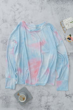 Load image into Gallery viewer, Tie-Dye Boat Neck Batwing Sleeve Tee