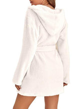 Load image into Gallery viewer, Tie Waist Hooded Robe