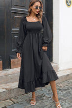 Load image into Gallery viewer, Smocked Ruffle Hem Flounce Sleeve Dress