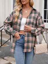 Load image into Gallery viewer, Mandy Plaid Collared Neck Long Sleeve Shirt

