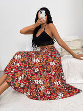 Load image into Gallery viewer, Printed Ruffle Hem Midi Skirt
