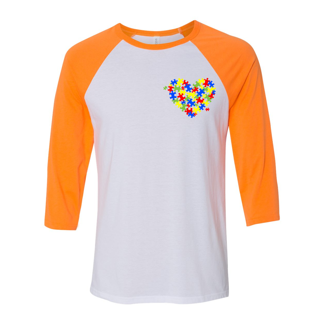 Autism Heart Unisex Raglan T-Shirt