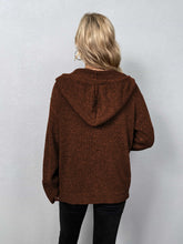 Load image into Gallery viewer, Button-Down Long Sleeve Hooded Sweater
