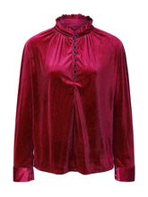 Load image into Gallery viewer, Half Button Long Sleeve Blouse
