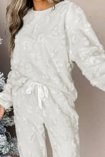 Load image into Gallery viewer, Round Neck Long Sleeve Top and Pants Lounge Set
