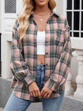 Load image into Gallery viewer, Mandy Plaid Collared Neck Long Sleeve Shirt
