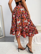 Load image into Gallery viewer, Printed Ruffle Hem Midi Skirt
