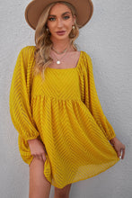 Load image into Gallery viewer, Textured Square Neck Mini Dress
