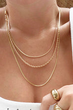 Load image into Gallery viewer, Stainless Steel 18K Gold-Plated Triple Layer Necklace
