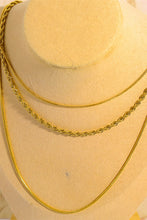 Load image into Gallery viewer, Stainless Steel 18K Gold-Plated Triple Layer Necklace
