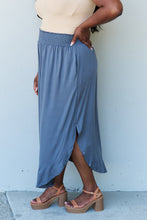 Load image into Gallery viewer, Doublju Comfort Princess Full Size High Waist Scoop Hem Maxi Skirt in Charcoal
