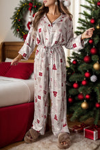 Load image into Gallery viewer, Printed Long Sleeve Top and Pants Lounge Set
