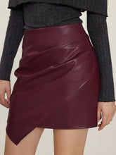 Load image into Gallery viewer, Ruched Mini Skirt with Zipper
