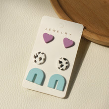 Load image into Gallery viewer, 3 Piece Acrylic Stud Earrings
