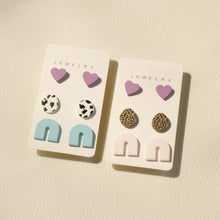 Load image into Gallery viewer, 3 Piece Acrylic Stud Earrings
