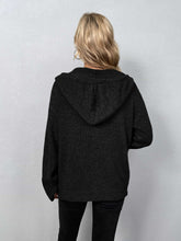 Load image into Gallery viewer, Button-Down Long Sleeve Hooded Sweater
