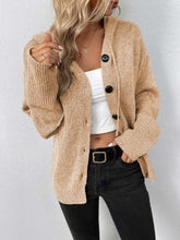 Load image into Gallery viewer, Button-Down Long Sleeve Hooded Sweater
