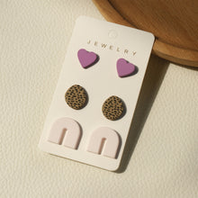 Load image into Gallery viewer, 3 Piece Acrylic Stud Earrings
