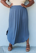 Load image into Gallery viewer, Doublju Comfort Princess Full Size High Waist Scoop Hem Maxi Skirt in Charcoal
