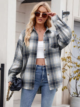 Load image into Gallery viewer, Mandy Plaid Collared Neck Long Sleeve Shirt
