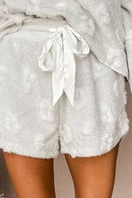 Load image into Gallery viewer, Round Neck Long Sleeve Top and Shorts Lounge Set

