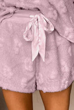 Load image into Gallery viewer, Round Neck Long Sleeve Top and Shorts Lounge Set
