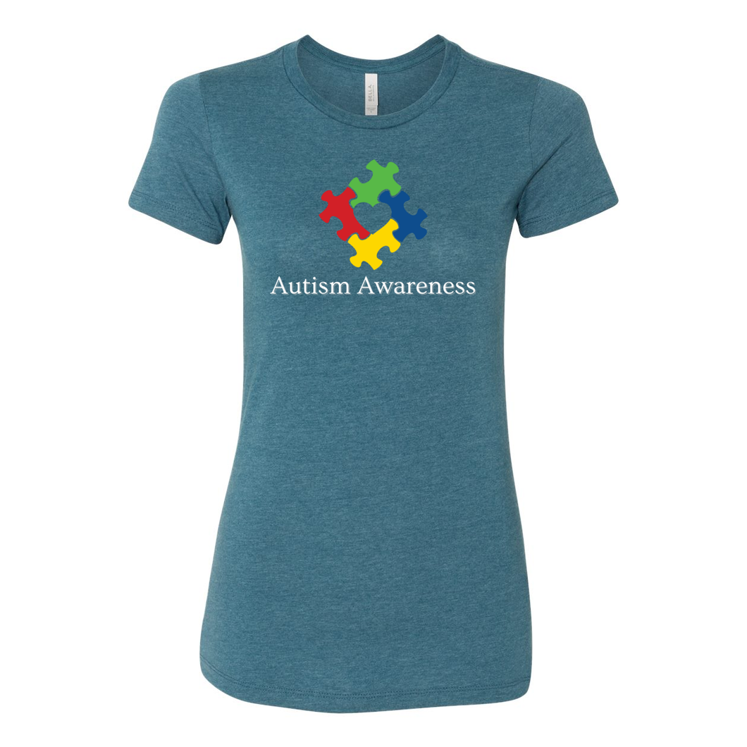 Autism Awareness Boyfriend Tee (White)