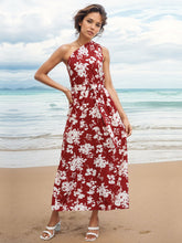 Load image into Gallery viewer, Printed Single Shoulder Sleeveless Dress
