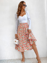 Load image into Gallery viewer, Printed Ruffle Hem Midi Skirt
