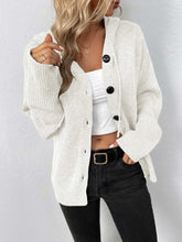 Load image into Gallery viewer, Button-Down Long Sleeve Hooded Sweater
