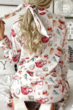 Load image into Gallery viewer, Printed Collared Neck Top and Pants Lounge Set
