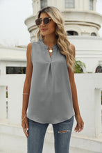Load image into Gallery viewer, Sleeveless Notched Neck Top
