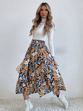 Load image into Gallery viewer, Printed Ruffle Hem Midi Skirt
