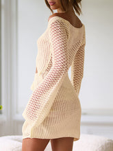 Load image into Gallery viewer, Cutout Lace-Up Long Sleeve Cover Up
