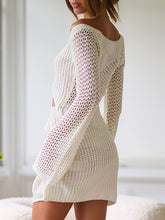 Load image into Gallery viewer, Cutout Lace-Up Long Sleeve Cover Up
