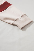 Load image into Gallery viewer, Striped Round Neck Sweatshirt and Drawstring Joggers Set

