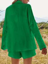 Load image into Gallery viewer, Texture Button Up Shirt and Shorts Set
