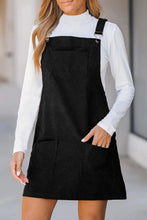 Load image into Gallery viewer, Pocketed Square Neck Wide Strap Overall Dress
