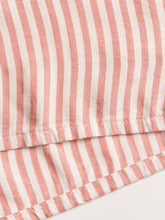 Load image into Gallery viewer, Striped Collared Neck Long Sleeve Top and Shorts Lounge Set
