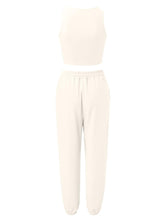 Load image into Gallery viewer, Wide Strap Top and Drawstring Joggers Set
