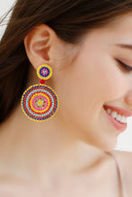 Load image into Gallery viewer, Beaded Boho Style Round Shape Dangle Earrings
