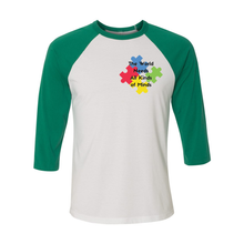 Load image into Gallery viewer, All Kinds of Minds Unisex Raglan Tee
