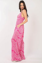 Load image into Gallery viewer, VERY J Printed Pleated Sleeveless Wide Leg Jumpsuit
