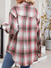 Load image into Gallery viewer, Mandy Plaid Collared Neck Long Sleeve Shirt
