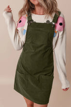 Load image into Gallery viewer, Pocketed Square Neck Wide Strap Overall Dress
